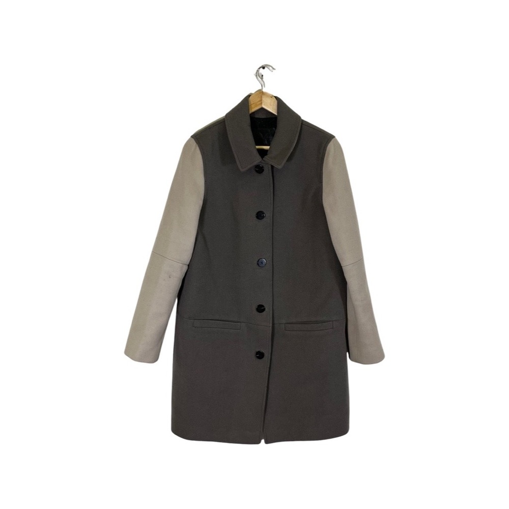 Dawn Levy wool two color overcoat size Large